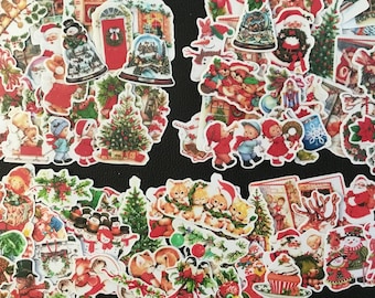 VINTAGE STYLE CHRISTMAS stickers!  Choose from 3 sets of 33 stickers, Yuletide cheer, Christmas of yesteryear & it makes a darn good gift!
