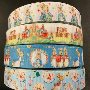 LITTLE BUNNY RABBIT!  1” grosgrain, 4 styles, choose 3/5 yds., perfect for embellishing/hair/decor/baskets/gifting & all your fave projects!