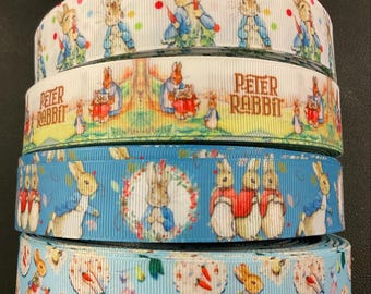 LITTLE BUNNY RABBIT!  1” grosgrain, 4 styles, choose 3/5 yds., perfect for embellishing/hair/decor/baskets/gifting & all your fave projects!