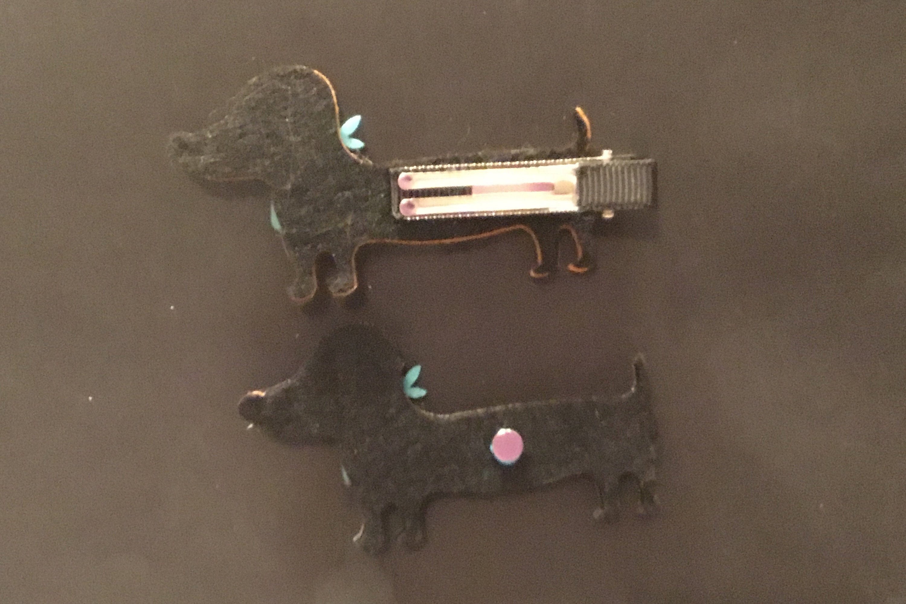 DASCHUNDS Oversized Barrettes Dog Hair Barrettes Appliqué Etsy