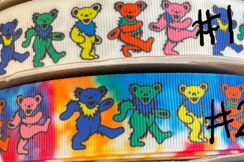 THE BEARS! Grosgrain Ribbon,3 Sizes-5/8”/7/8”/1”, 3/5 Yds., Great for ...