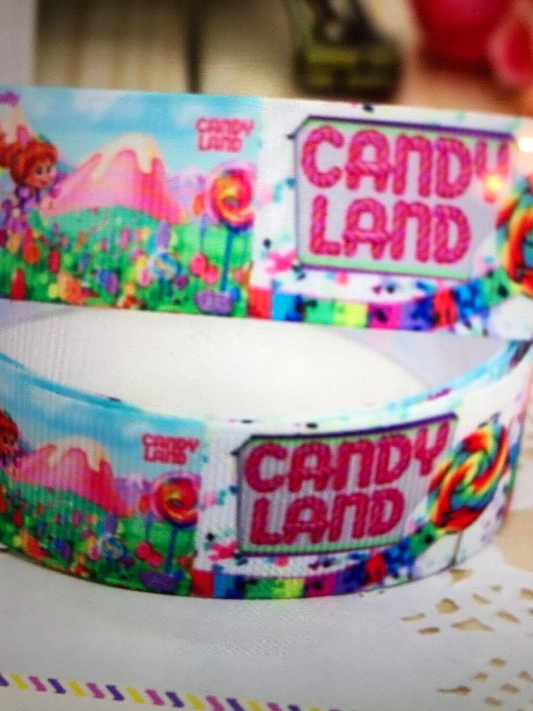 Sweets Ribbon LAND of the SWEETS! ! 7/8” Grosgrain Ribbon, Choose 3 or 5 Yds., This ...