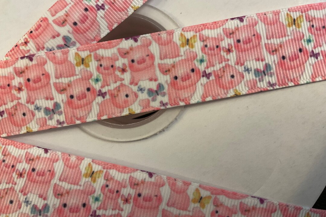 ITTY, ITTY BITTY Piggies! 1” Grosgrain Ribbon, Choose 3/5 Yds., Tiny ...