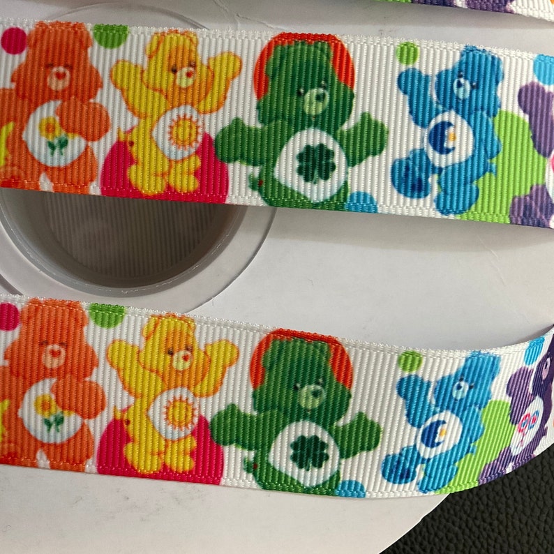 THE RAINBOW BEARS 1” Ribbon! Choose 3/5 Yards, Adorable Rainbow Bears ...