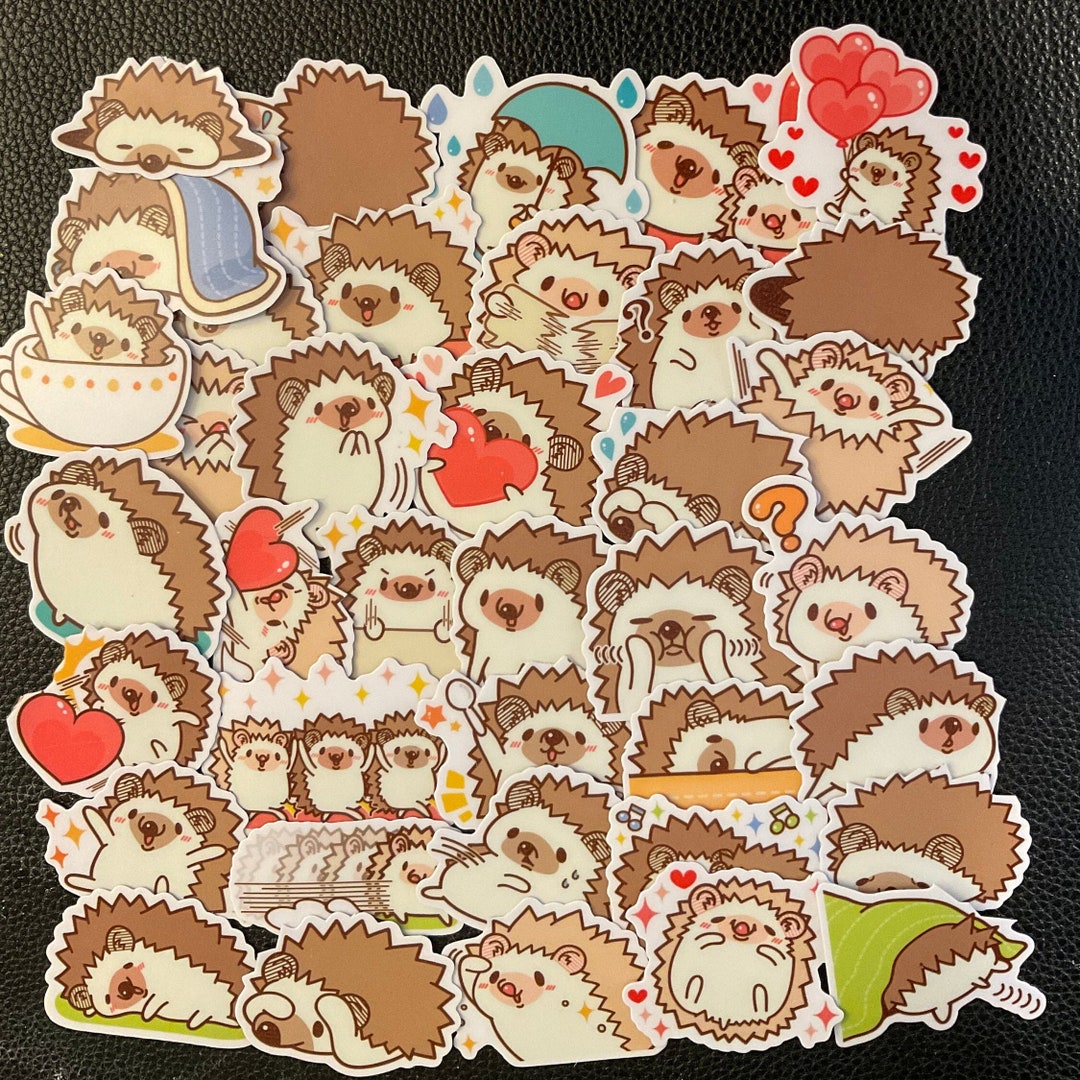 HEDGEHOGS, HEDGEHOGS, HEDGEHOGS 40 Stickers, Live the Hedgehog Life