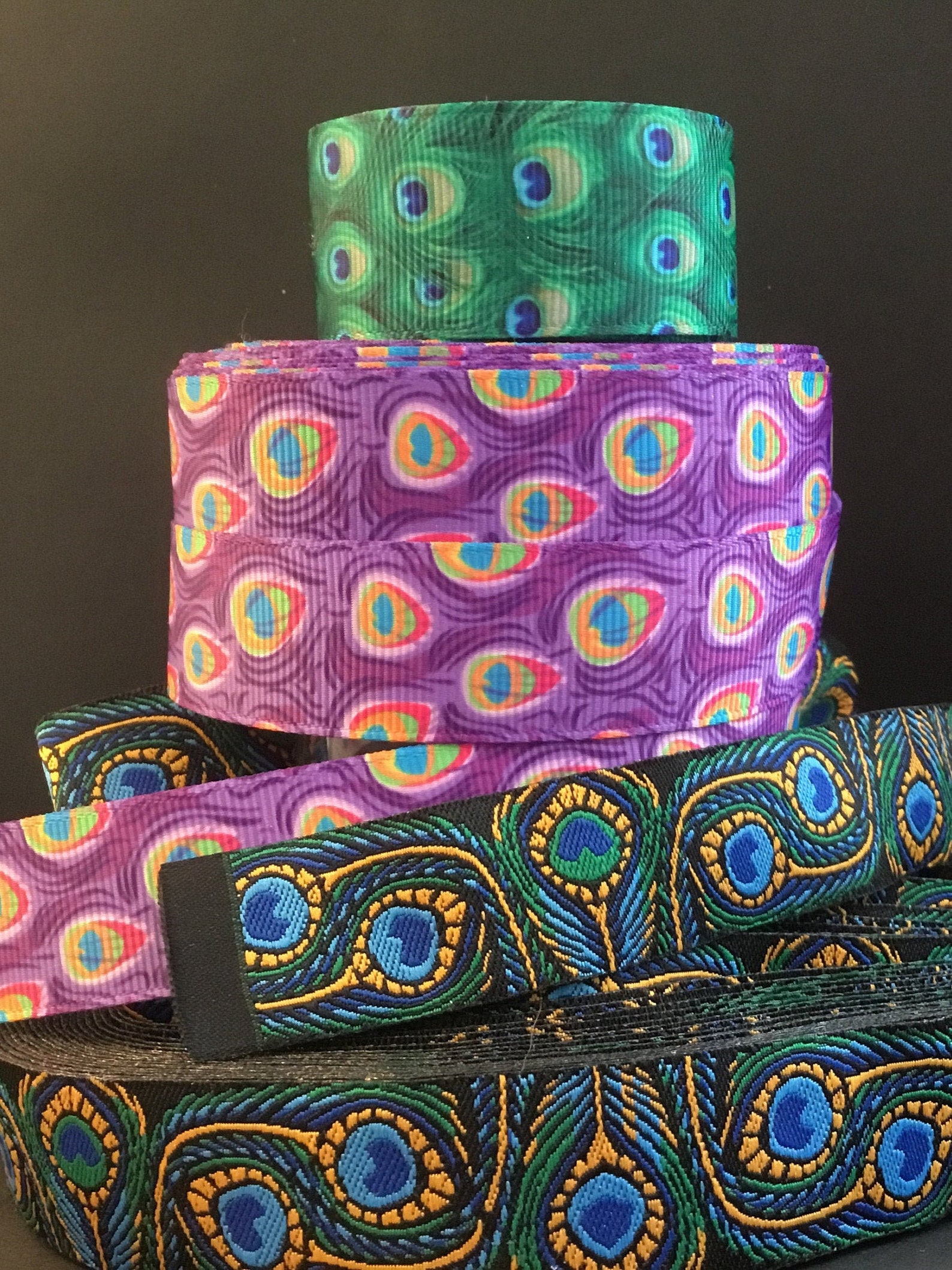 PEACOCK ribbons stunning ribbons by the yard colors Etsy