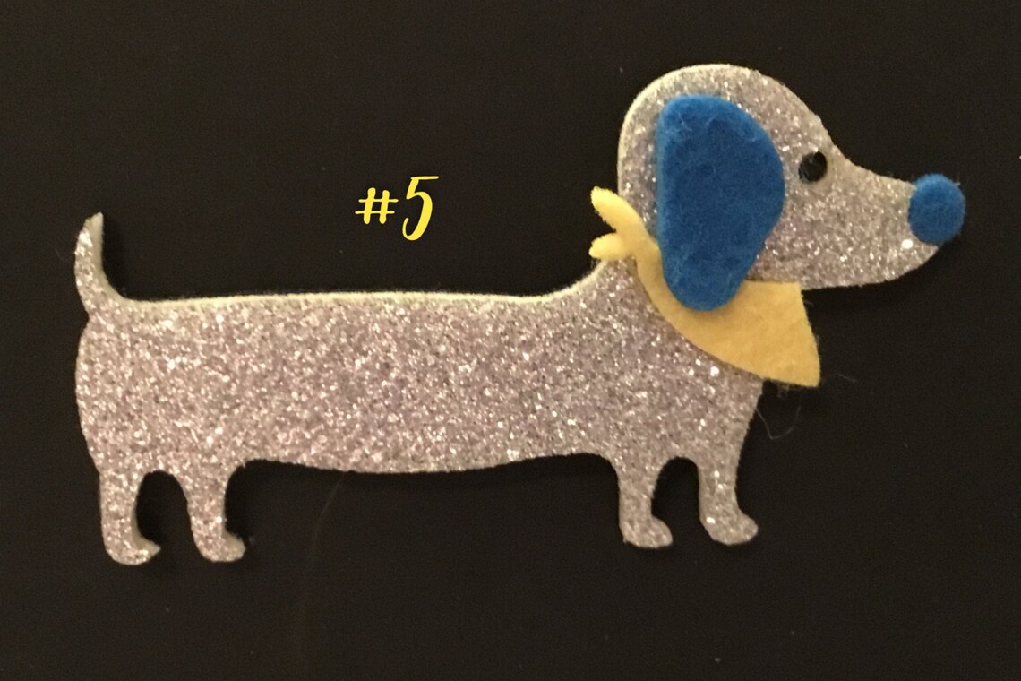 DASCHUNDS Oversized Barrettes Dog Hair Barrettes Appliqué Etsy