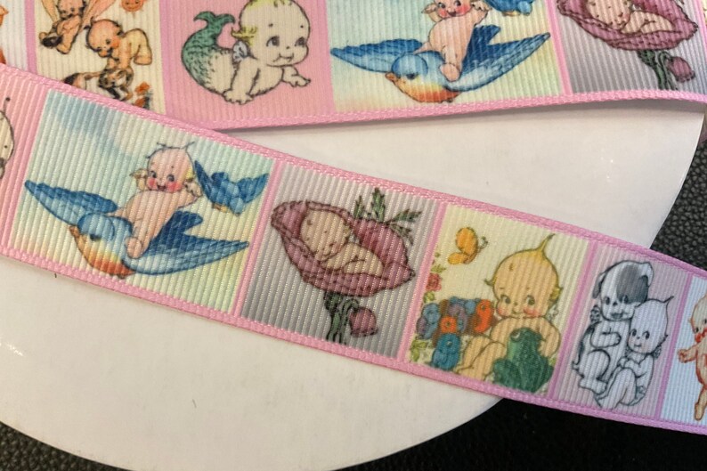 BABIES, BABIES, BABIES! 1” Grosgrain Ribbon, Choose 3 or 5 Yds., Little ...