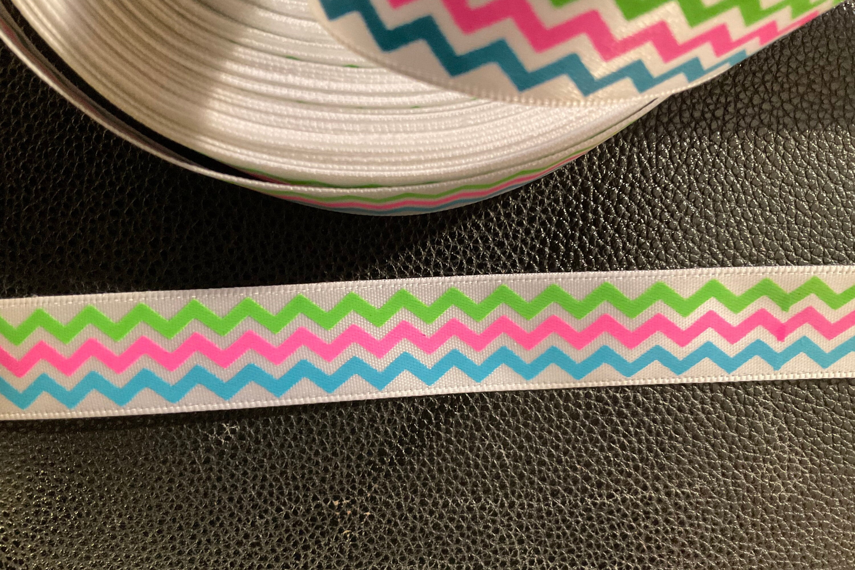 Ric Rack Ribbon EASTER RICK RACK Ribbon! 5 Yds. of 5/8” Grosgrain Ribbon, 3 Neon Colors ...
