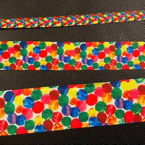 FARBENFROHE POLKADOTS! 3/8”/1”/1.5” Ripsband, wählen Sie 3 oder 5 Meter, perfekt für Verschönerung/Haar/Dekor/Geschenke und alle Ihre Projekte!