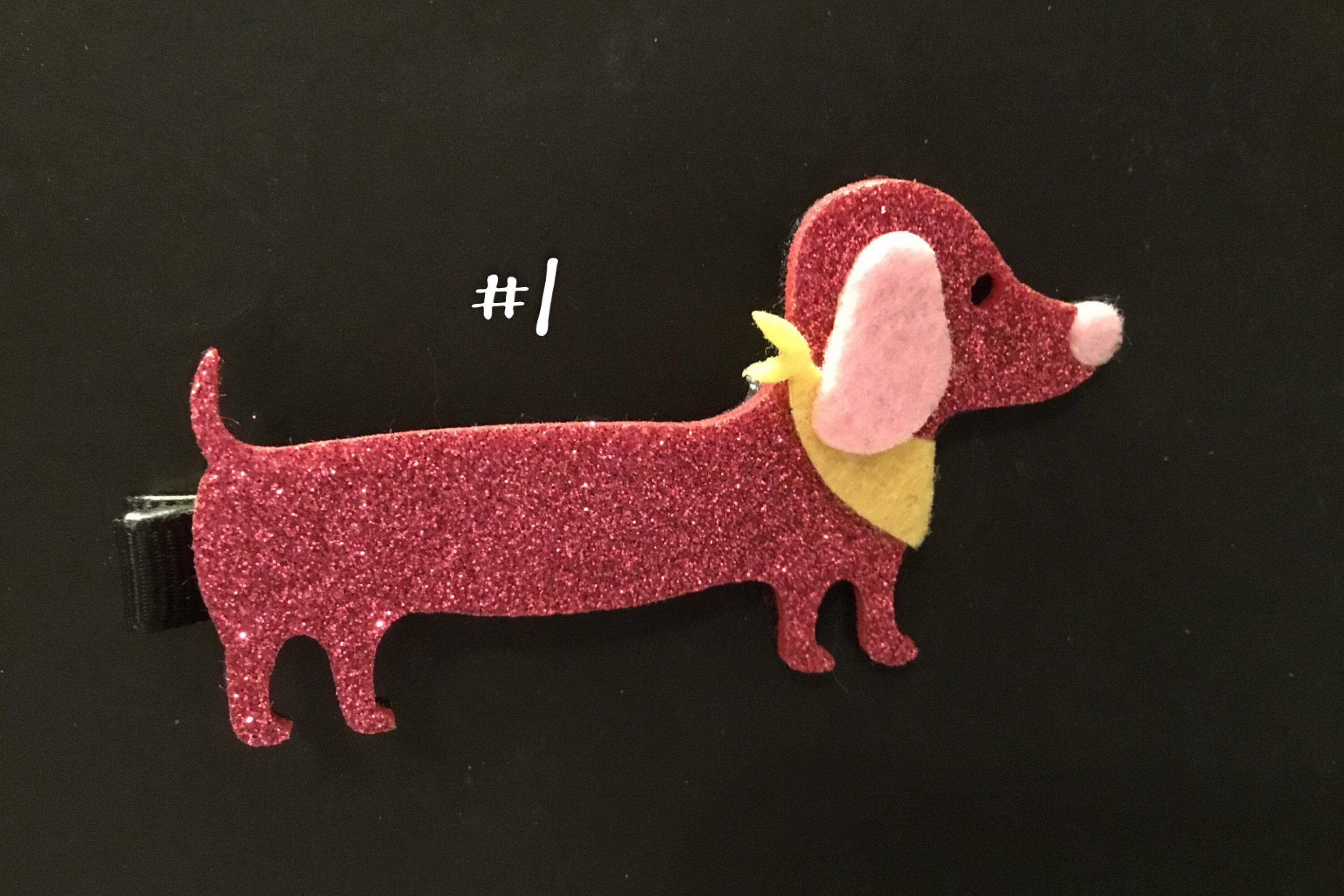 DASCHUNDS Oversized Barrettes Dog Hair Barrettes Appliqué Etsy