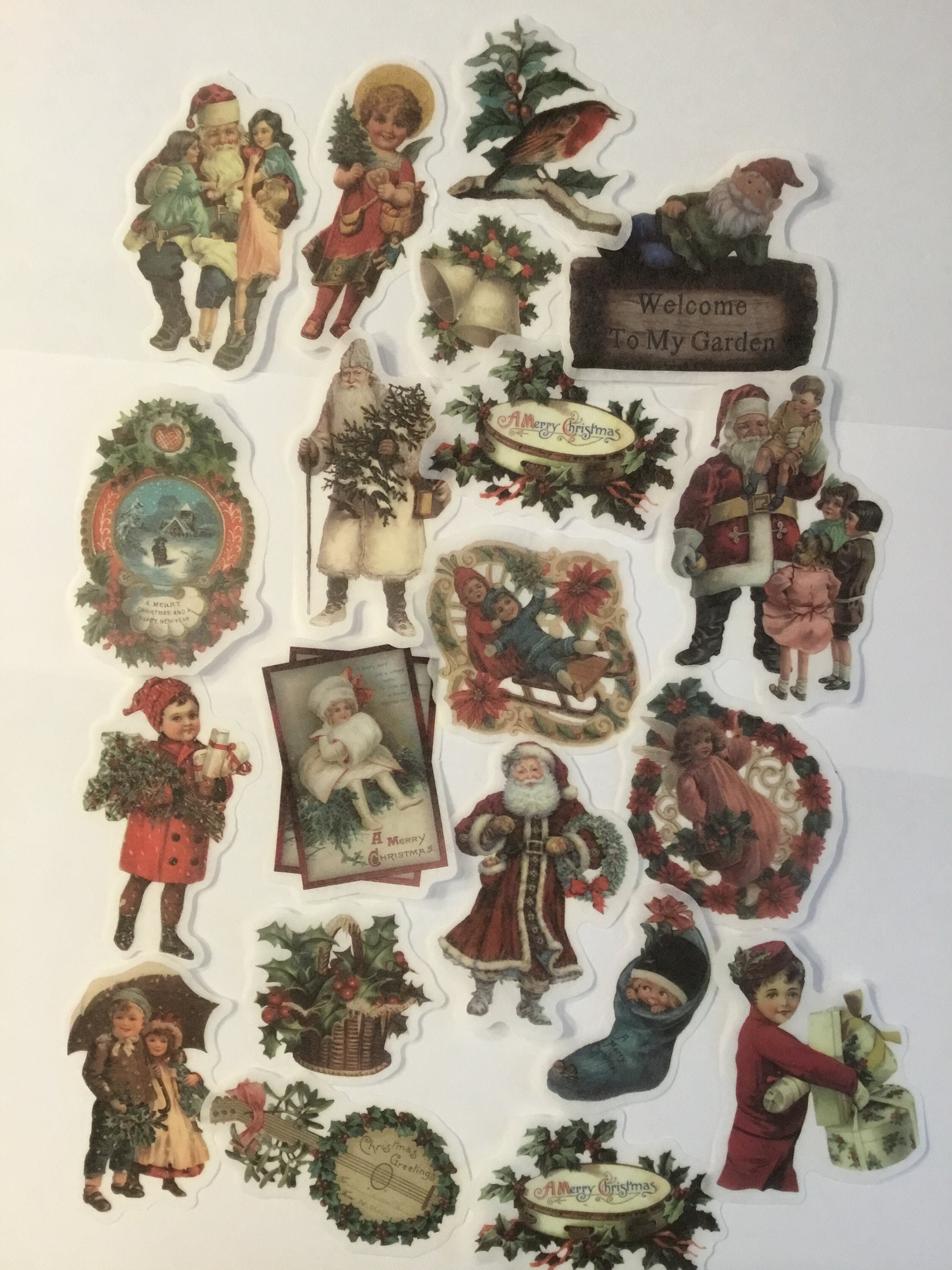 VINTAGE Style CHRISTMASTIME 40 Transparent Vintage Style - Etsy