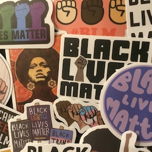 BLACK LIVES MATTER!  Choose 25 or 50 random decals, great for anything  and they make a darn good gift!
