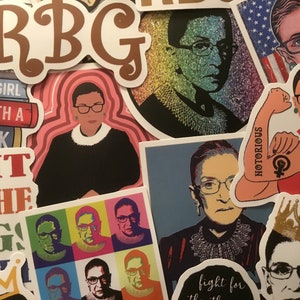 Ruth Bader Ginsburg!  50 decals, RBG decals for the RBG lover, a RBG must have & they make a darn good gift!