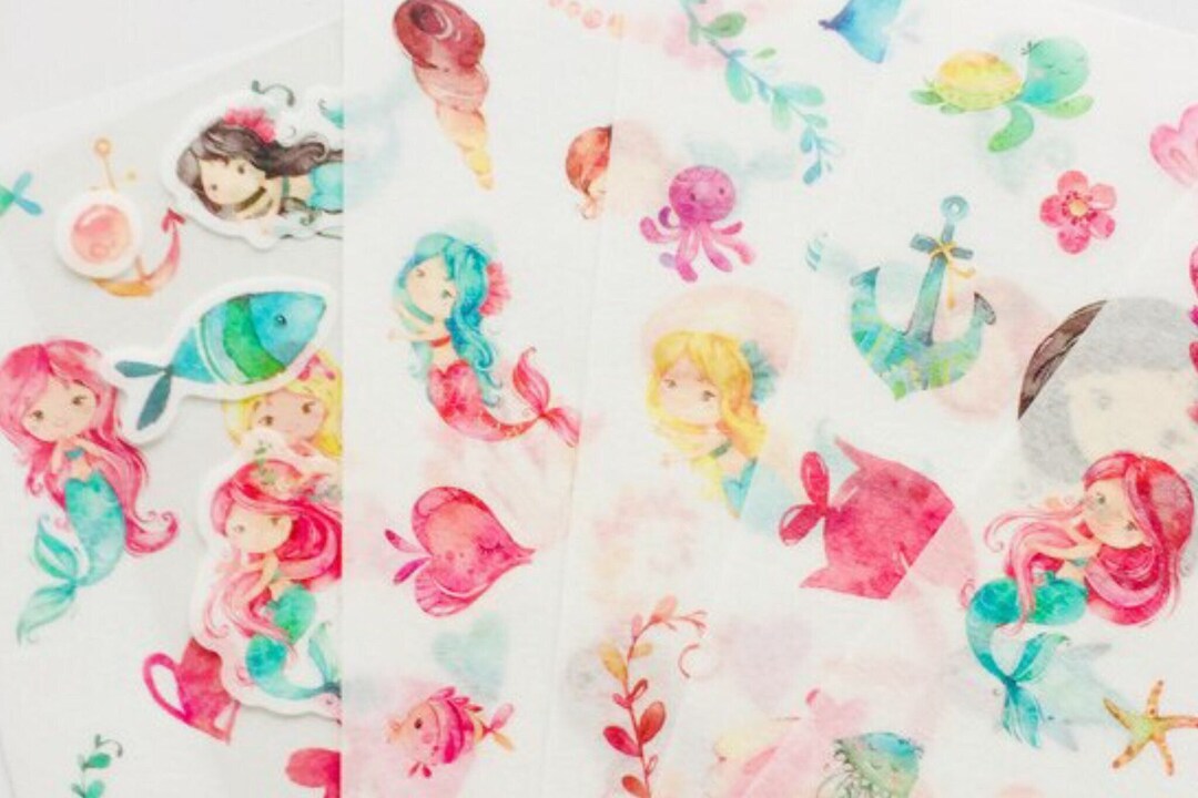 Merinding Sticker MERMAIDS and FRIENDS! 6 Sheets of Mermaid Stickers, Mermaid Games ...