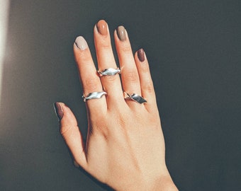 Waved Ring - Sterling Silver (Handmade)