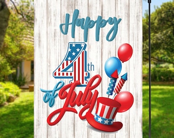 4th of July Garden Flag: Patriotic Welcome Decor