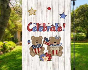 Patriotic Garden Flag, Vintage American Yard Flag, 250 Years America Garden Flag, Patriotic Independence Decor