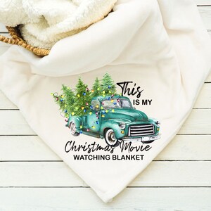 Christmas Movie Watching Blanket, Throw, Watching Movie Blanket, Friends, Vintage Truck, Adult watching blanket, Holiday, One of a Kind