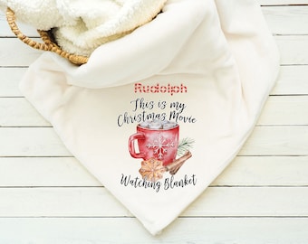 Christmas Movie Watching Blanket: Plush Fleece Throw