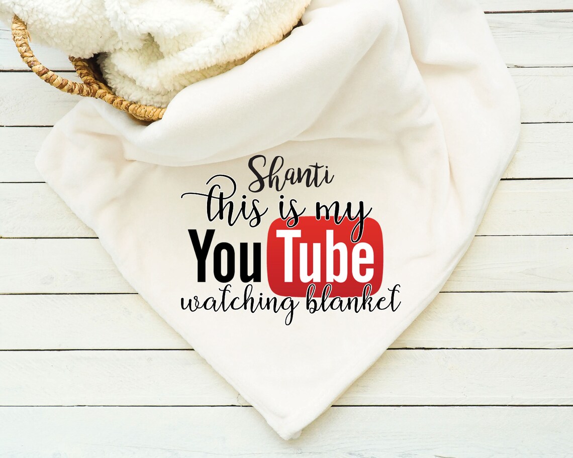 Watching Blanket Throw Fleece Blanket You Tube Watching My Etsy