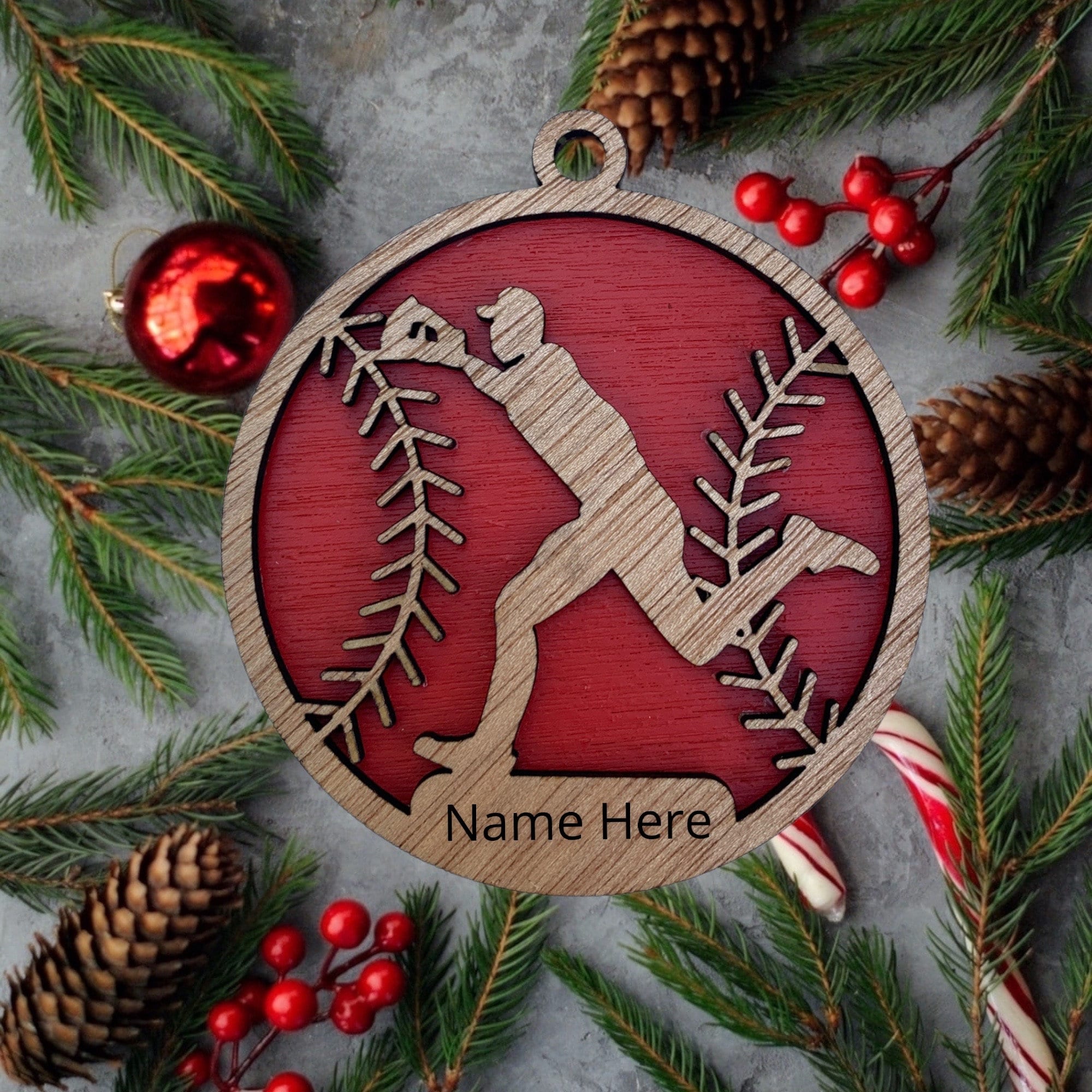 Baseball Wooden Ornament Wood Ornament Sports Ornament Etsy