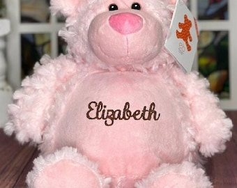 Pink Stuffed Teddy Bear, Pink Bear, Teddy Bear, Pink Bear Baby Shower, Pink Bear, Personalized Stuffed Animal, Stuffed Animal