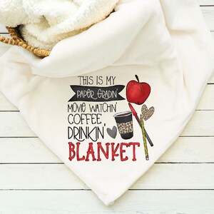 Teacher Appreciation, Teacher Gift, Throw, Watching Movie Blanket, Friends, Teacher Cup, Adult watching blanket, Grading, One of a kind