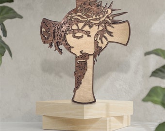 Wooden Easter Cross, Wood Cross, Easter Cross, Matthew 28:6, Easter Display, Jesus Display, He has Risen, Easter Decor, Easter Door Hanger