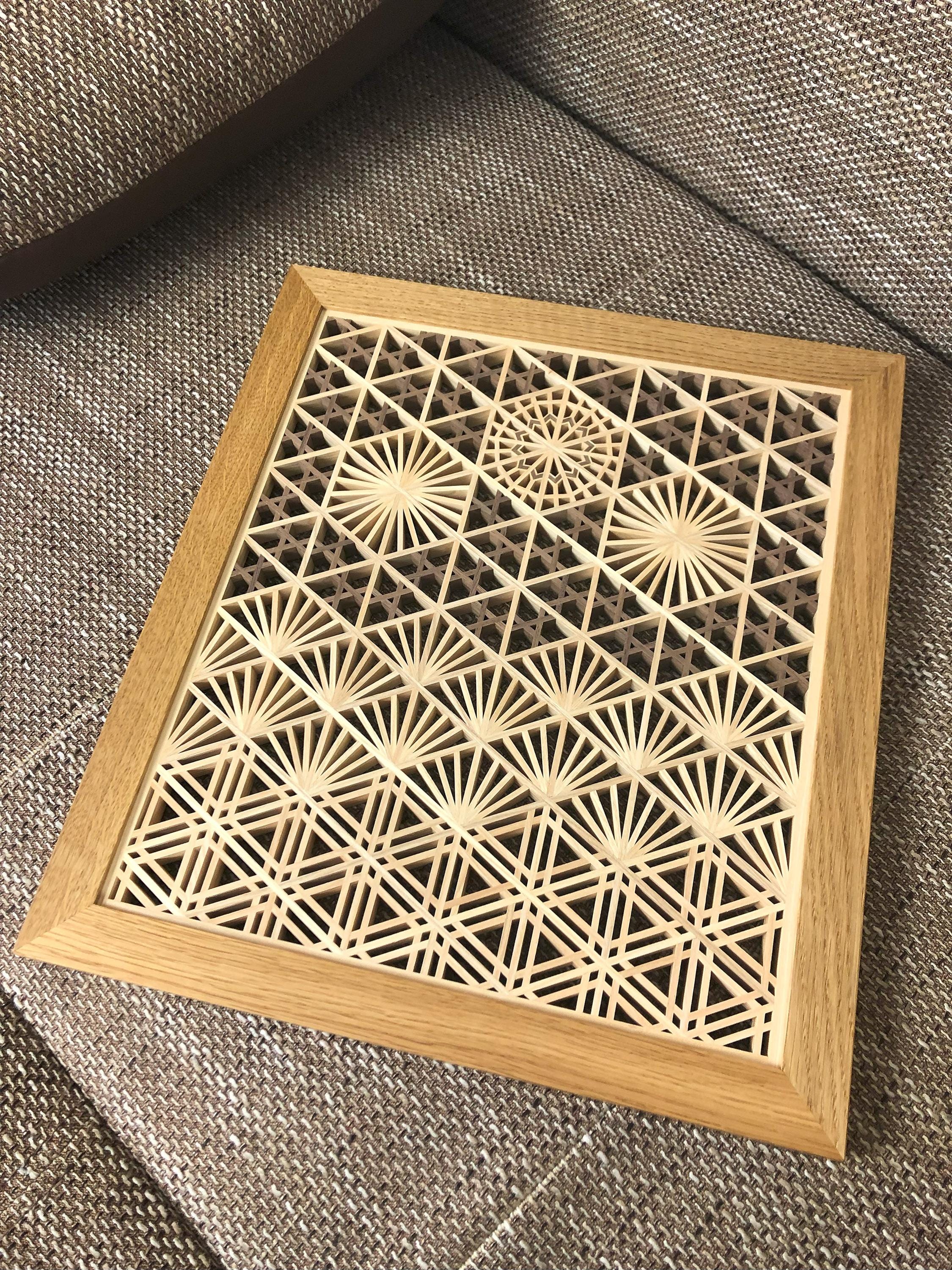 kumikoさん専用A4サイズ6枚「グラフィックアートピクチャー」額付き Kumiko Wall Art, Wooden Wall Decor, Kumiko Panel - Etsy