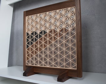 Kumiko wall art, Wooden wall decor, Kumiko panel