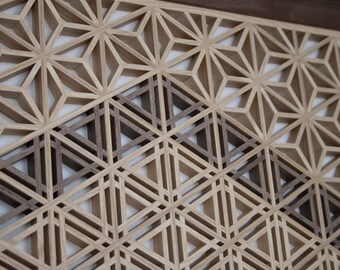 Kumiko Wall Art, Wooden Wall Decor, Kumiko Panel - Etsy