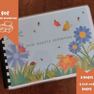 AFDRUKBAAR Bug Peuter Bezet Boek, Gepersonaliseerd Activiteitenboek, Activiteiten voor 2 Jarigen, Leermap 3-jarige