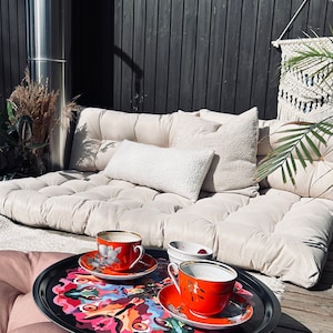 Water-repellent Outdoor floor cushion, floor sofa, floor cushion, custom size floor pillow, floor couch, custom outdoor cushion