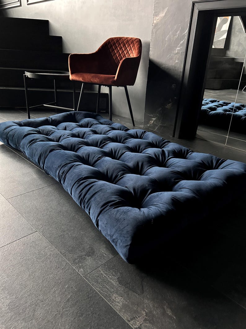Velvet Floor Cushion: Reading Nook, Window Seat, Bench, daybed or floor sofa image 7