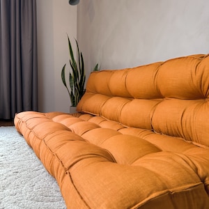 Tufted Floor Sofa Cushions  | French Style Cushion | Bench Cushion| Handmade Home Decor Pillow | Custom pillow