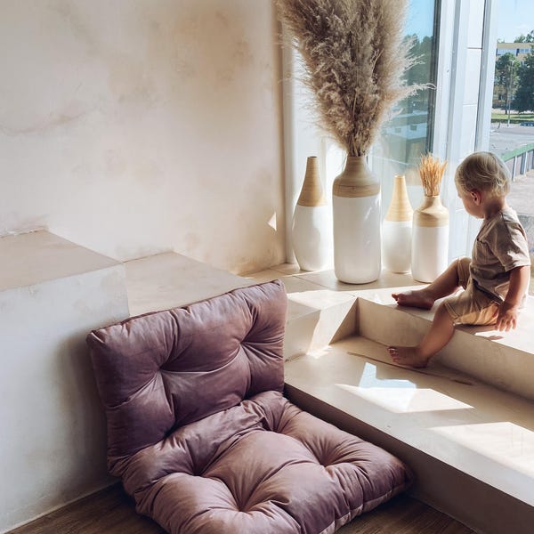 Kapitoniertes Bodenkissen – Samt, Leinen, Bouclé – Auch Maßanfertigung möglich