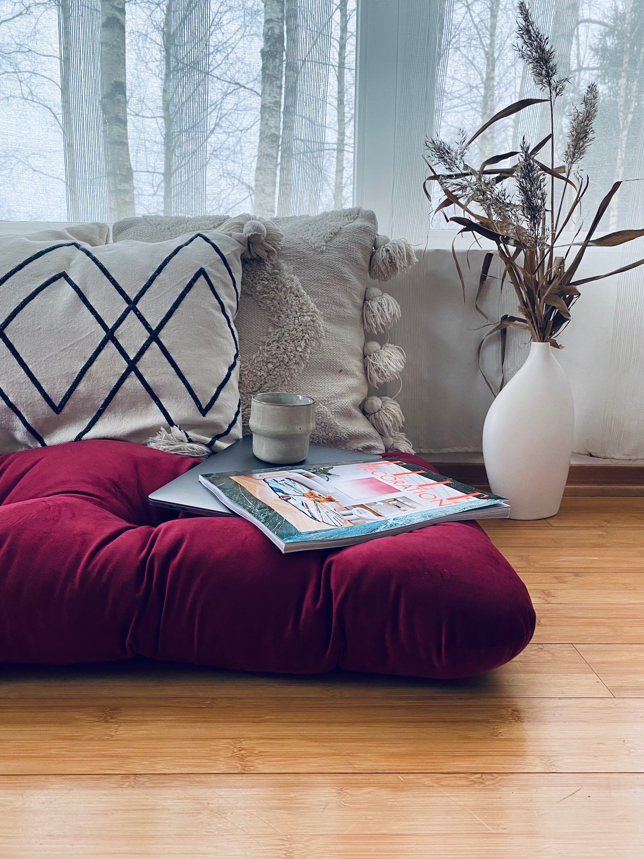 Velvet Floor Mat Floor Cushion Play 