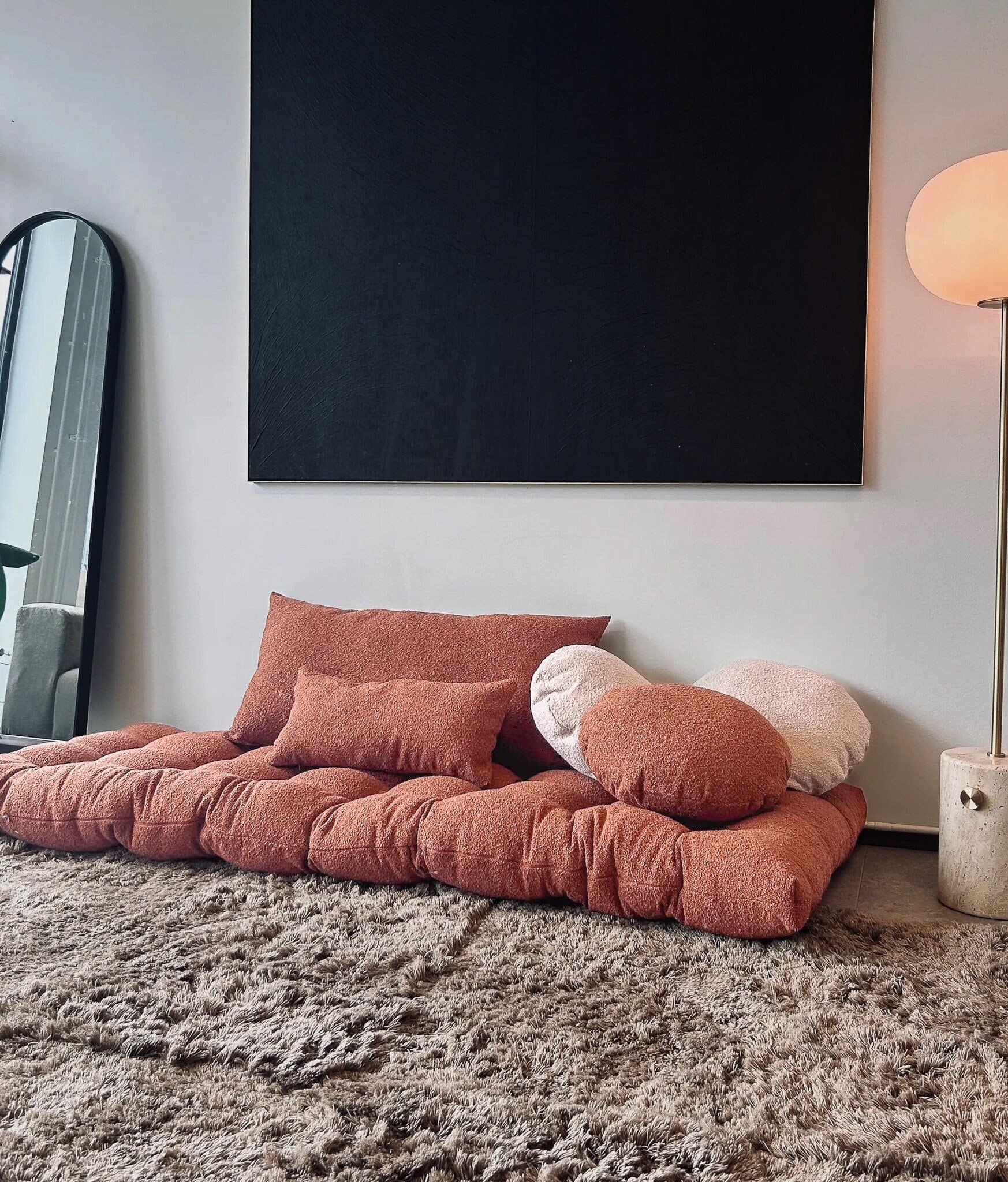 Tufted Boucle Floor Cushion: Large Meditation Pillow - Etsy, image size:1746x2048