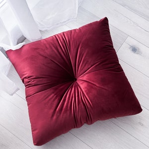 Velvet floor cushion set in multiple colors image 6