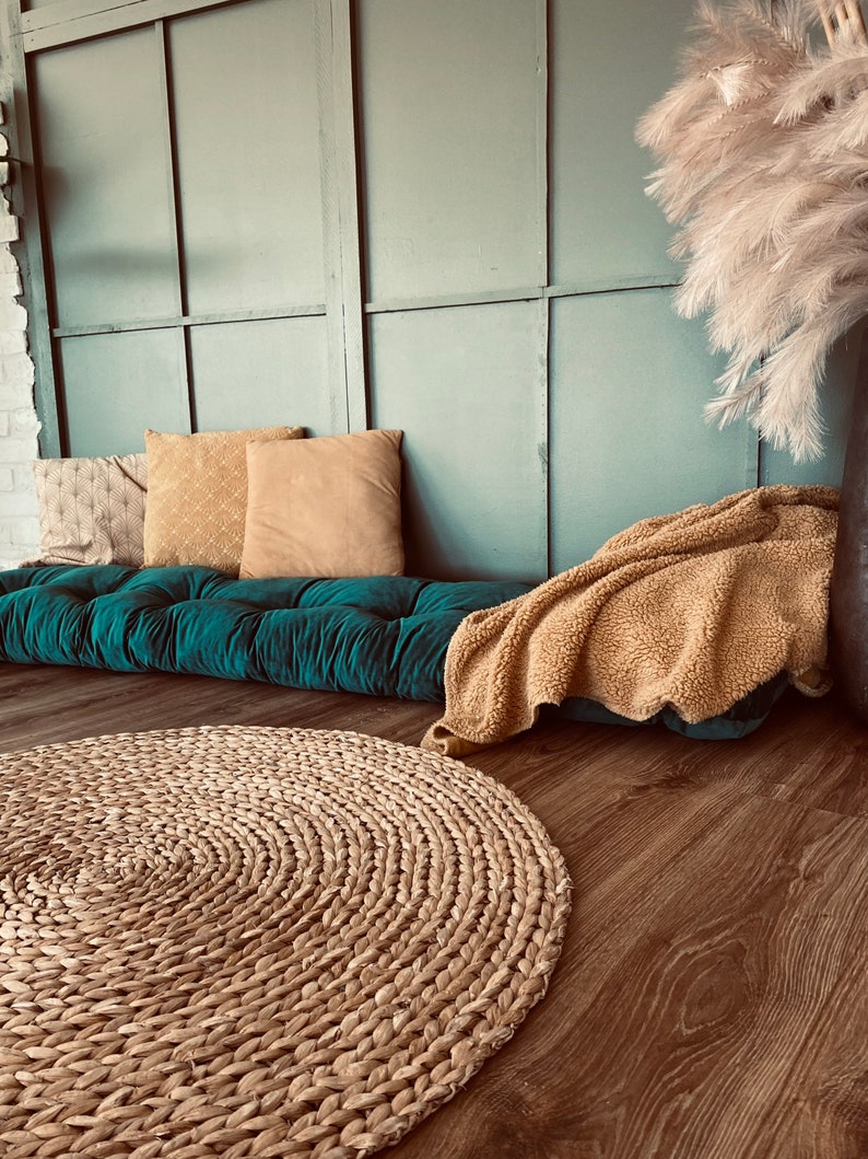 Large & small Linen and velvet Japanese Futon floor mattress Etsy