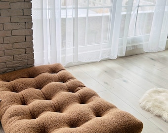 Teddy boucle floor cushion lounger