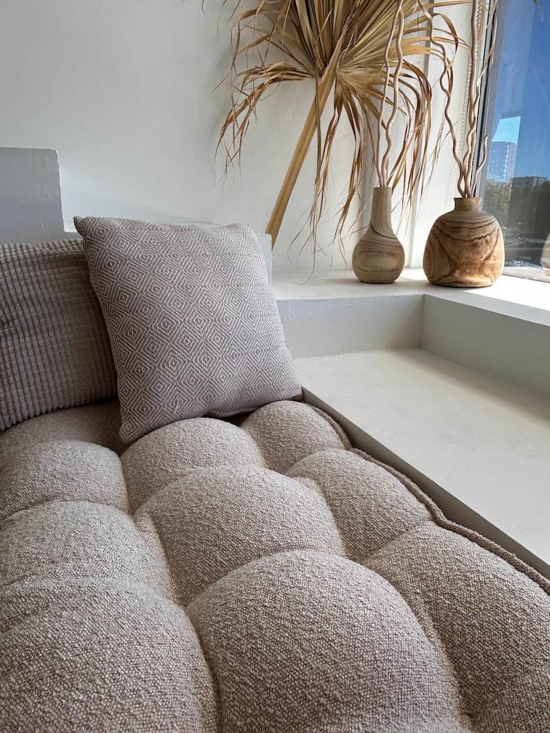 Velvet Floor Cushion: Reading Nook, Window Seat, Bench, daybed or floor sofa image 14