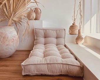Handmade floor cushion - linen bench cushion, made to measure