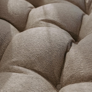 outdoor beige boucle patio cushion, outdoor mattress, quality, home design, interior design