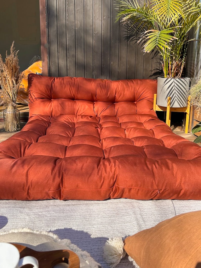 Coussin de sol extérieur hydrofuge, canapé de sol, coussin de sol, oreiller de sol sur mesure, canapé de sol, coussin d'extérieur personnalisé image 2