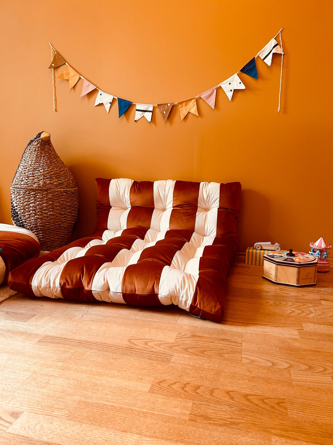 Almohada de suelo con mechones Cojín de suelo acogedor Cojín