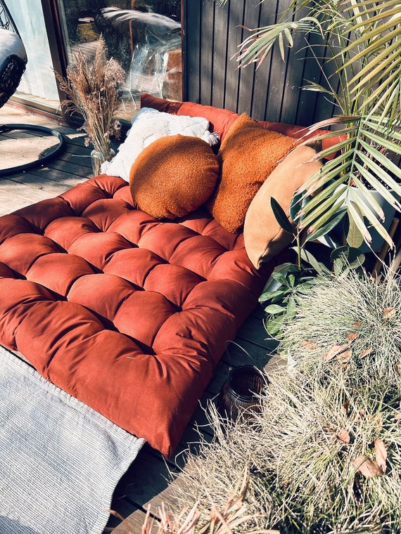 Coussin de sol avec dossier, coussin de banc, canapé de sol en