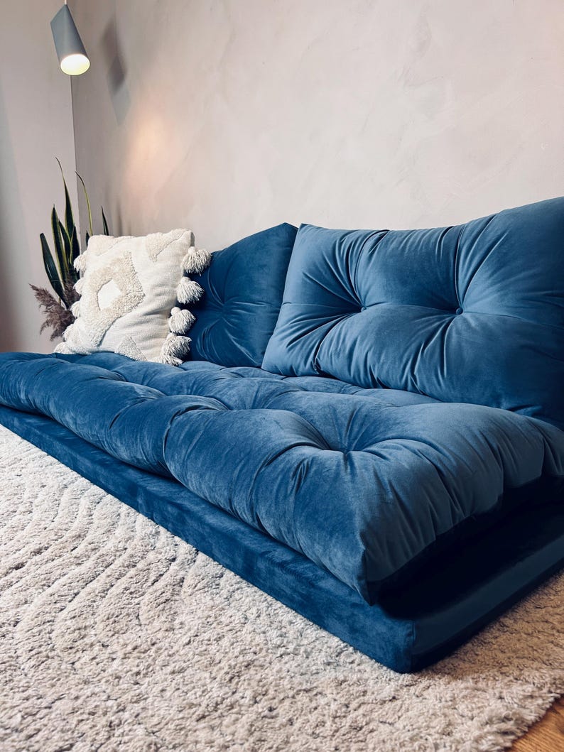 Velvet Floor Cushion: Reading Nook, Window Seat, Bench, daybed or floor sofa image 6