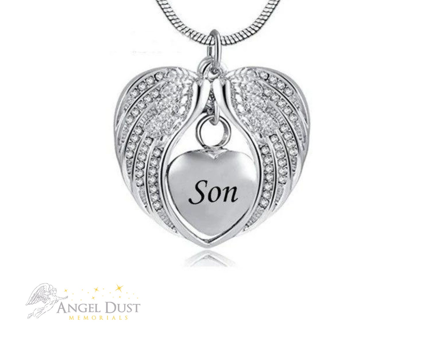 Necklace for ashes for on sale son